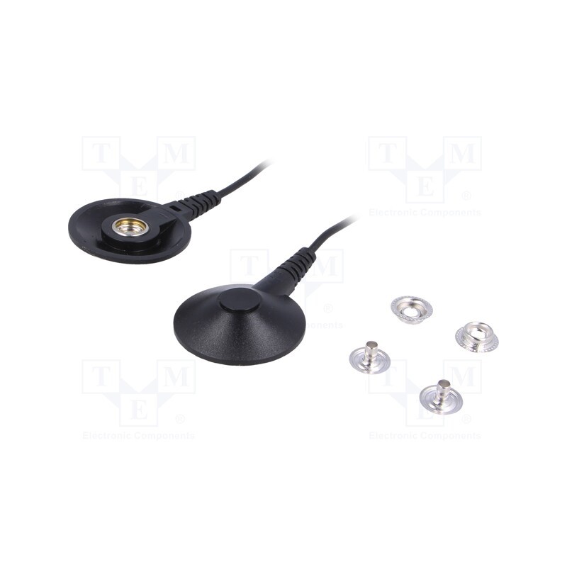 1 pcs x STATICTEC - STW1410 - Ground cord, ESD, Application: earthing ESD matts to ground