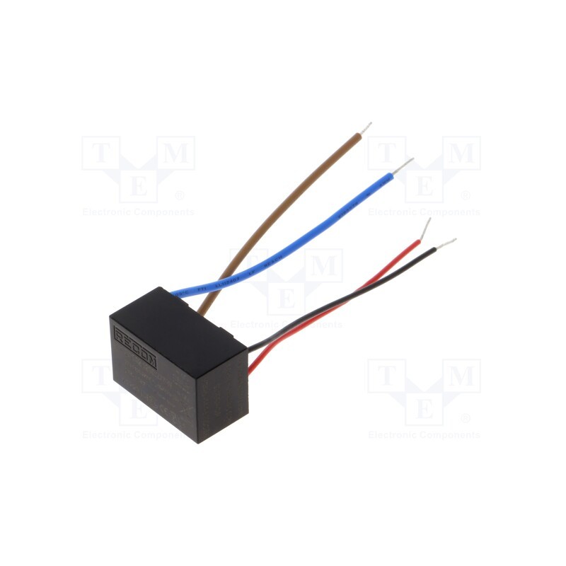 1 pcs x RECOM - RAC02-12SE/277/W - Converter: AC/DC, 2W, 85÷305VAC, Usup: 120÷430VDC, Uout: 12VDC, 73%