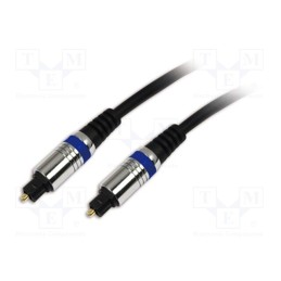 1 pcs x LOGILINK - CAB1101 - Cable, Toslink plug,both sides, 1.5m, Øcable: 5mm, Øcore: 2.2mm
