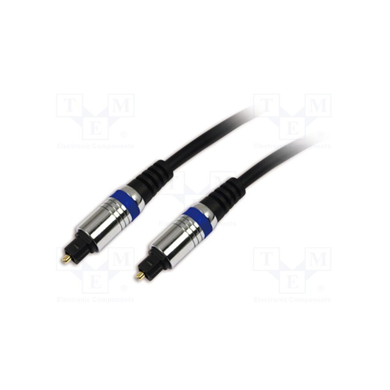 1 pcs x LOGILINK - CAB1101 - Cable, Toslink plug,both sides, 1.5m, Øcable: 5mm, Øcore: 2.2mm
