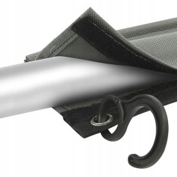 Clothes hanger with 8 hooks for the vestibule on a Velcro tube