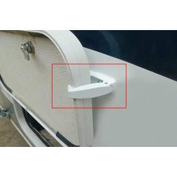 Hatch service flap handle, catch lock