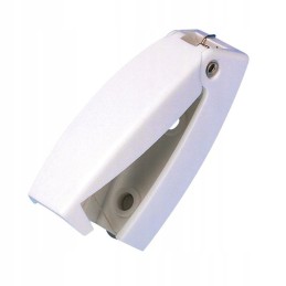 Hatch service flap handle, catch lock