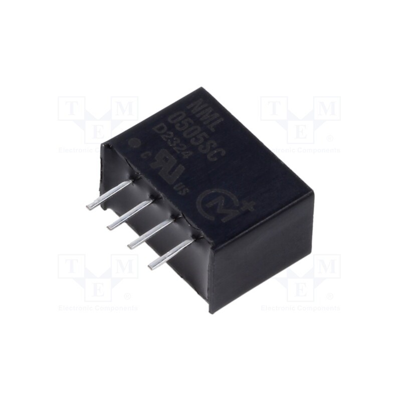 1 pcs x Murata Power Solutions - NML0505SC - Converter: DC/DC, 2W, Uin: 4.5÷5.5V, Uout: 5VDC, Iout: 400mA, SIP4