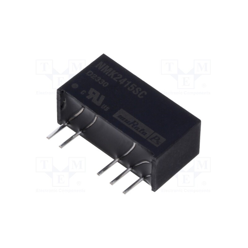 1 pcs x Murata Power Solutions - NMK2415SC - Converter: DC/DC, 2W, Uin: 21.6÷26.4V, Uout: 15VDC, Uout2: -15VDC