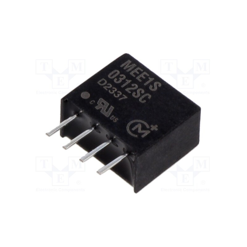 1 pcs x Murata Power Solutions - MEE1S0312SC - Converter: DC/DC, 1W, Uin: 2.97÷3.63V, Uout: 12VDC, Iout: 83mA, SIP