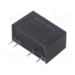 1 pcs x MEAN WELL - MDS01N-05 - Converter: DC/DC, 1W, Uin: 21.6÷26.4V, Uout: 5VDC, Iout: 200mA, SIP7