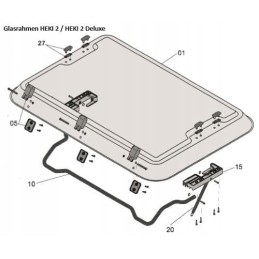 Dometic heki 2 roof window mounting cap