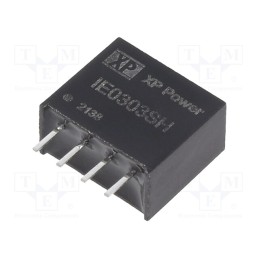 1 pcs x XP POWER - IE0303SH - Converter: DC/DC, 1W, Uin: 3.3V, Uout: 3.3VDC, Iout: 300mA, SIP, THT