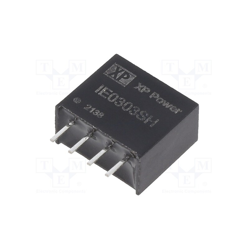 1 pcs x XP POWER - IE0303SH - Converter: DC/DC, 1W, Uin: 3.3V, Uout: 3.3VDC, Iout: 300mA, SIP, THT