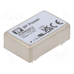 1 pcs x XP POWER - JCD0624S12 - Converter: DC/DC, 6W, Uin: 18÷36V, Uout: 12VDC, Iout: 500mA, 266kHz