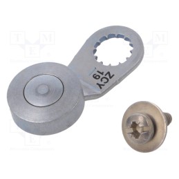 1 pcs x TELEMECANIQUE SENSORS - ZCY19 - Driving head, lever R 34,4mm, metallic roller 19mm