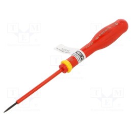 1 pcs x FACOM - AT2X75VE - Screwdriver, insulated, slot, 2,0x0,4mm, Blade length: 40mm, 1kVAC
