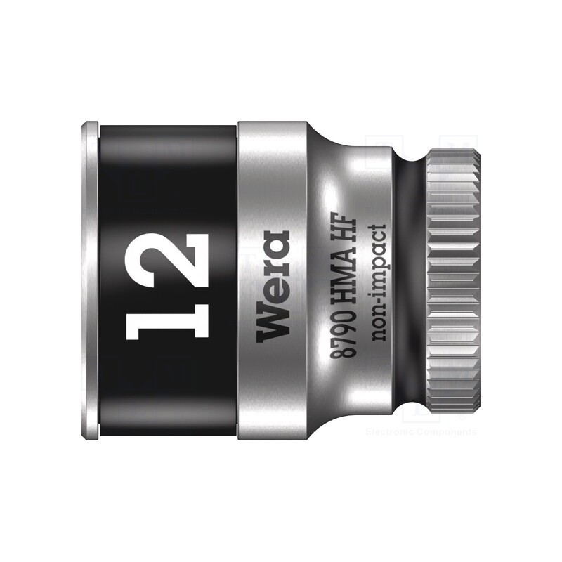 1 pcs x WERA - 5003727001 - Socket, 6-angles,socket spanner, HEX 12mm, 1/4', 23mm, Zyklop