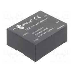 1 pcs x BREVE TUFVASSONS - 17000-0451 - Converter: AC/DC, 10W, 85÷265VAC, Usup: 120÷380VDC, Uout: 12VDC