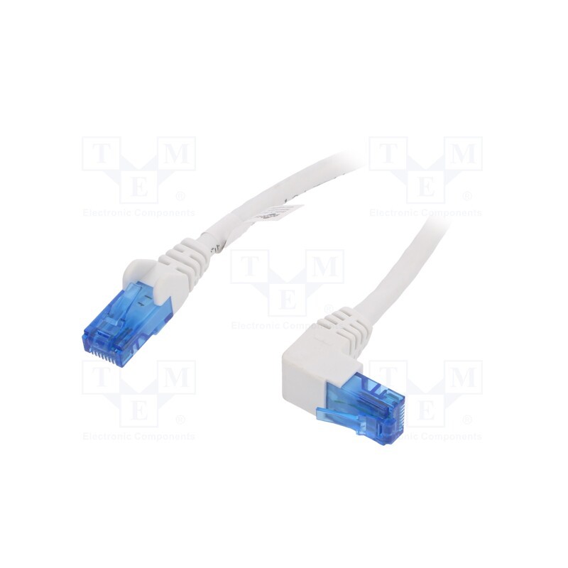1 pcs x Goobay - 51536 - Patch cord, U/UTP, 6a, stranded, CCA, PVC, white, 1m, 24AWG