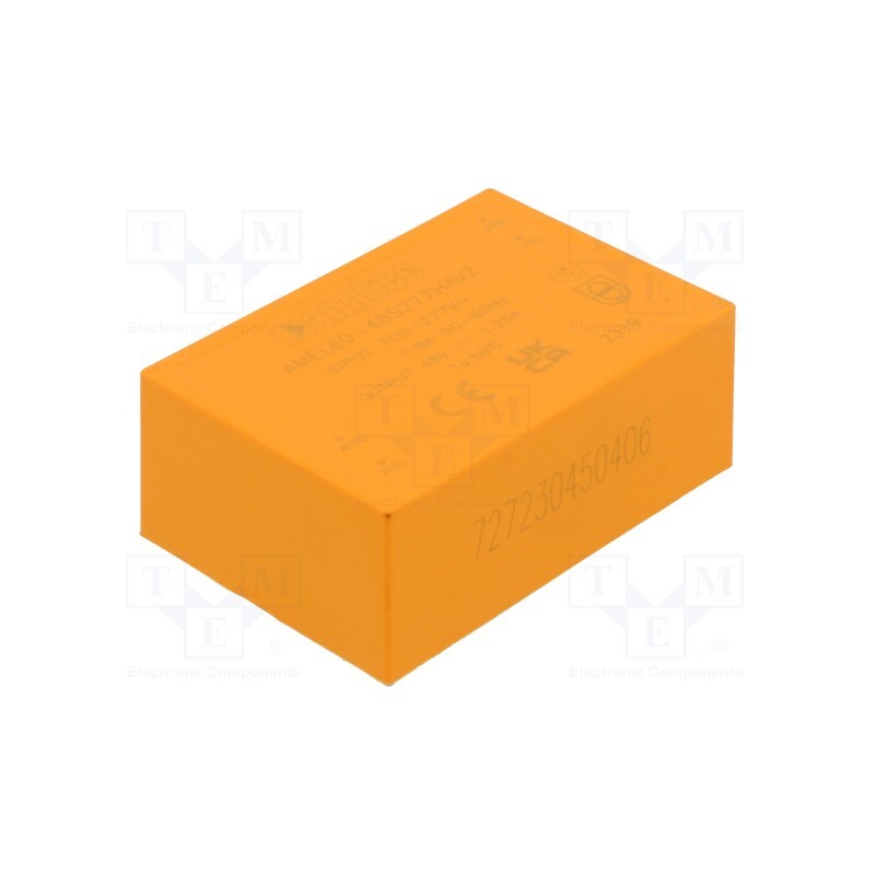 1 pcs x AIMTEC - AMEL60-48S277HAVZ - Converter: AC/DC, 60W, Uin: 85÷305V, Uout: 48VDC, Iout: 1.25A, 91%