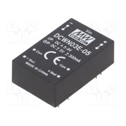 1 pcs x MEAN WELL - DCWN03E-05 - Converter: DC/DC, 3W, Uin: 4.5÷9V, Uout: 5VDC, Uout2: -5VDC, DIP24