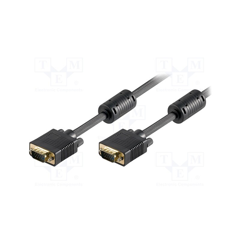 1 pcs x Goobay - 93007 - Cable, D-Sub 15pin HD plug,both sides, 7m, black