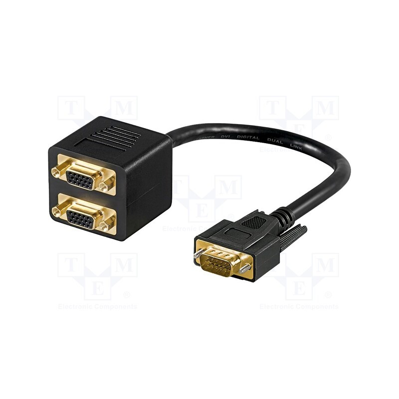 1 pcs x Goobay - 93263 - Cable, D-Sub 15pin HD socket x2,D-Sub 15pin HD plug, black