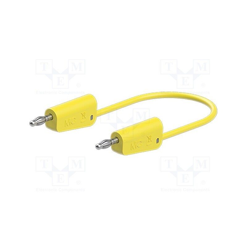 1 pcs x STu00c4UBLI - 64.1032-10024 - Test lead, 60VDC, 30VAC, banana plug 4mm,both sides, Len: 1m