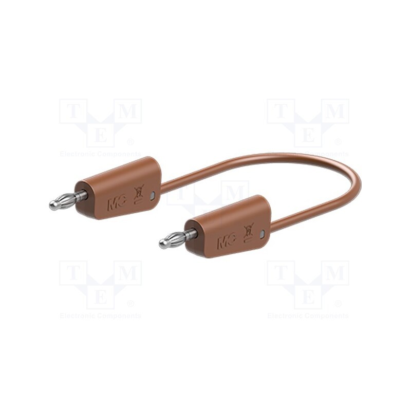 1 pcs x STu00c4UBLI - 64.1032-10027 - Test lead, 60VDC, 30VAC, banana plug 4mm,both sides, Len: 1m