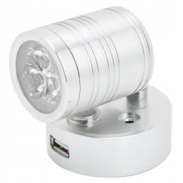 LED lamp 10 30v 3 in silver housing