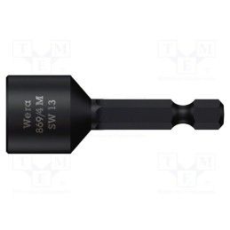 1 pcs x WERA - 5060428001 - Screwdriver bit, 6-angles socket, Socket: HEX 13mm, with magnet