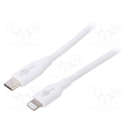 1 pcs x Goobay - 39448 - Cable, USB 2.0, Apple Lightning plug,USB C plug, 2m, white, 87W