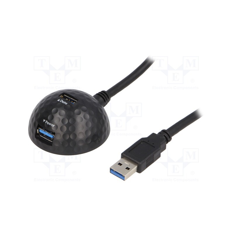 1 pcs x Goobay - 95918 - Cable, USB 3.0, USB A socket,USB A plug, 1.5m, black, 5Gbps, PVC