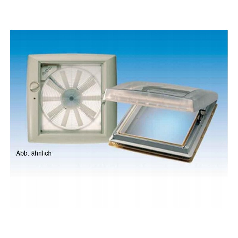 Omni vent roof hood with fan 12v 40x40 transparent thule