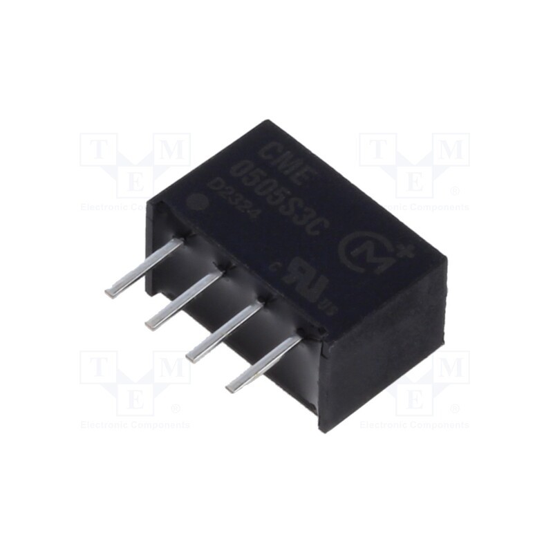 1 pcs x Murata Power Solutions - CME0505S3C - Converter: DC/DC, 0.75W, Uin: 4.5÷5.5V, Uout: 5VDC, Iout: 150mA, SIP