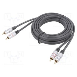 1 pcs x PROLINK - - - Cable, RCA plug,both sides, 15m, Plating: gold-plated, black
