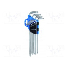1 set x Hu00d6GERT TECHNIK - HT1W818 - Wrenches set, Torx®, Chrom-vanadium steel, long, 9pcs.