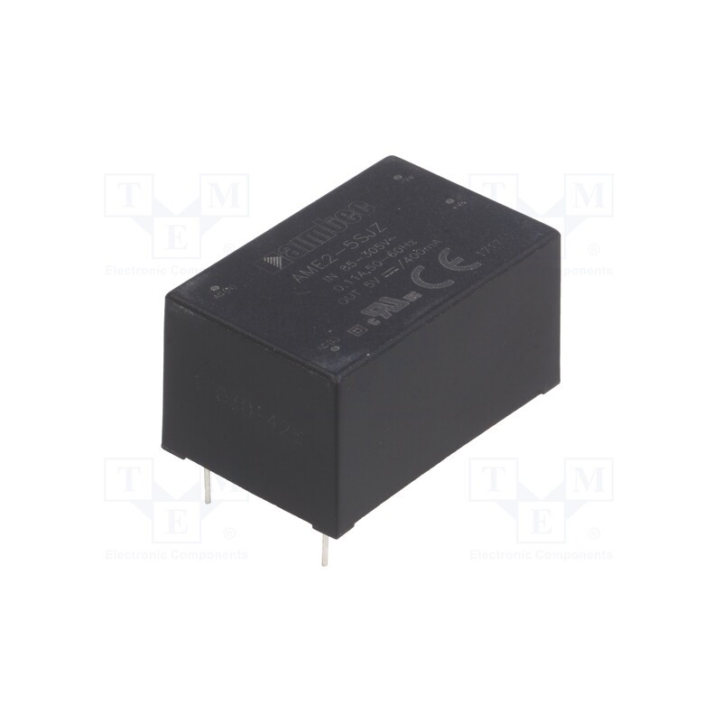 1 pcs x AIMTEC - AME2-5SJZ - Converter: AC/DC, 2W, 85÷305VAC, Usup: 120÷430VDC, Uout: 5VDC, 70%