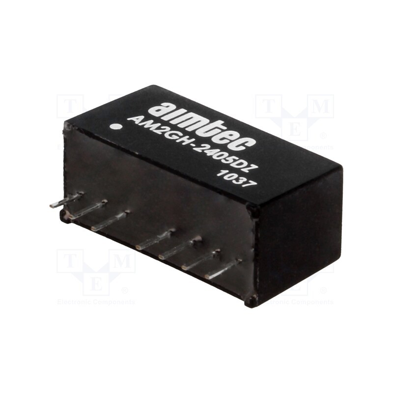 1 pcs x AIMTEC - AM2GH-2405DZ - Converter: DC/DC, 2W, Uin: 9÷36V, Uout: 5VDC, Uout2: -5VDC, SIP8