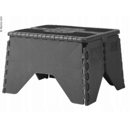 Folding entry step for a van camper