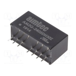 1 pcs x AIMTEC - AM2G-2405DH30Z - Converter: DC/DC, 2W, Uin: 18÷36V, Uout: 5VDC, Uout2: -5VDC, SIP8