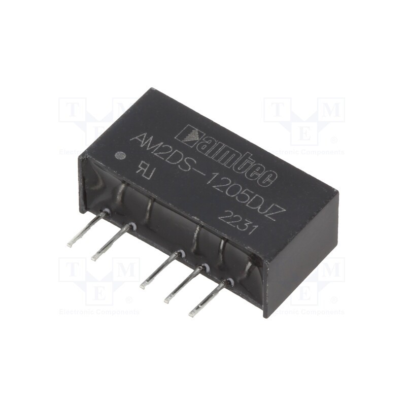 1 pcs x AIMTEC - AM2DS-1205DJZ - Converter: DC/DC, 2W, Uin: 10.8÷13.2V, Uout: 5VDC, Uout2: -5VDC, SIP7