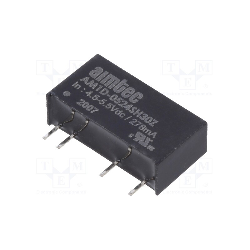 1 pcs x AIMTEC - AM2D-0524SZ - Converter: DC/DC, 2W, Uin: 4.5÷5.5V, Uout: 24VDC, Iout: 83mA, SIP7