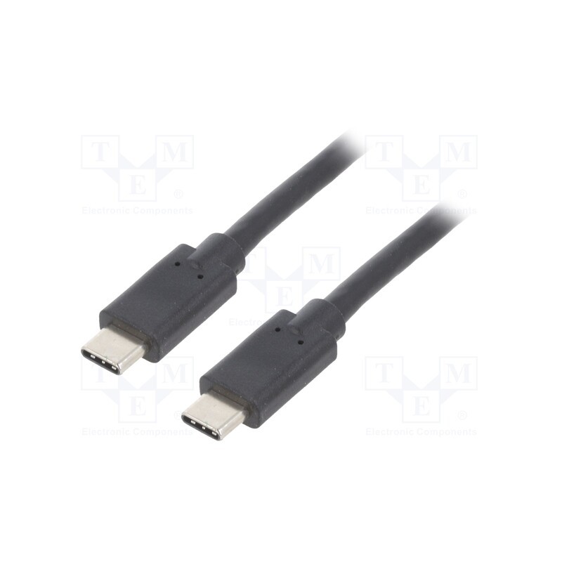 1 pcs x QOLTEC - 52352 - Cable, USB 3.1, USB C plug,both sides, 2.5m, black