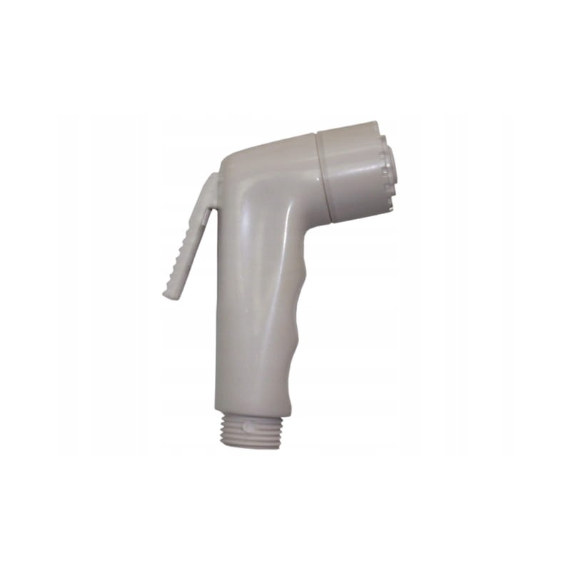 Shower head with handle, white, 110 mm