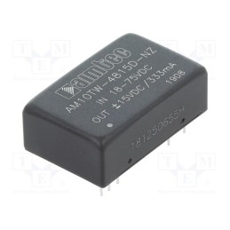 1 pcs x AIMTEC - AM10TW-4815D-NZ - Converter: DC/DC, 10W, Uin: 18÷75V, Uout: 15VDC, Uout2: -15VDC, DIP24