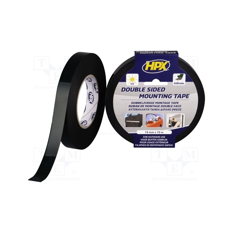 1 rol x HPX - DM1910 - Tape: fixing, W: 19mm, L: 10m, Thk: 950um, double-sided, acrylic