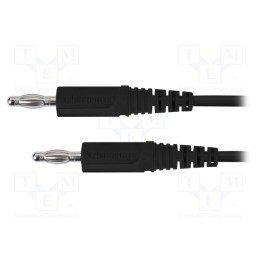 1 pcs x SCHu00dcTZINGER - MFK 09 / 1 / 50 / SW - Test lead, 70VDC, 33VAC, 16A, banana plug 4mm,both sides, black