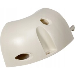 Lower end of Remiflair IV window blinds, cream, left