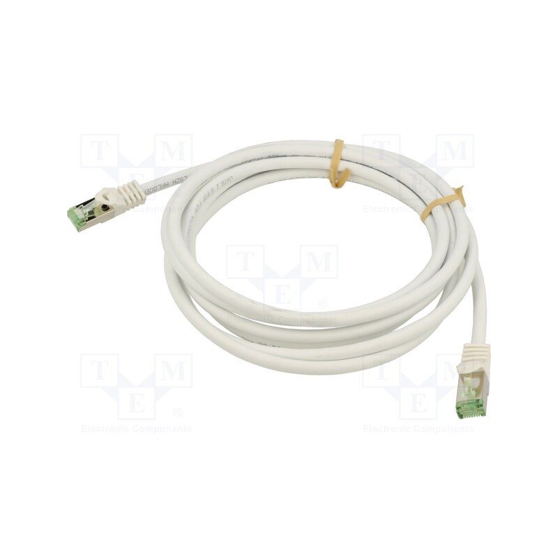 1 pcs x Goobay - 61106 - Patch cord, S/FTP, Cat 8.1, stranded, Cu, LSZH, white, 3m, 26AWG