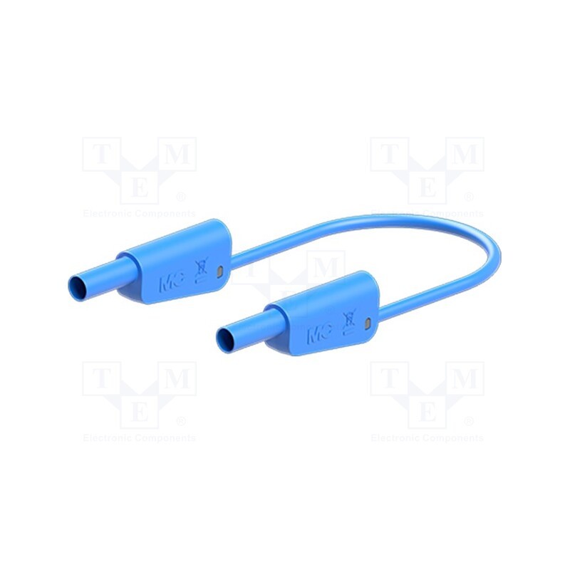 1 pcs x STu00c4UBLI - 66.2012-05023 - Test lead, 19A, banana plug 4mm,both sides, Urated: 1kV, Len: 0.5m