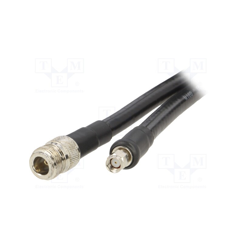 1 pcs x QOLTEC - 57027 - Cable, 50Ω, 3m, N female,RP-SMA male, PE, black