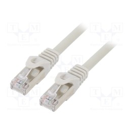 1 pcs x GEMBIRD - PP6A-LSZHCU-5M - Patch cord, S/FTP, 6a, solid, Cu, LSZH, grey, 5m, 27AWG, Øcable: 5.8mm
